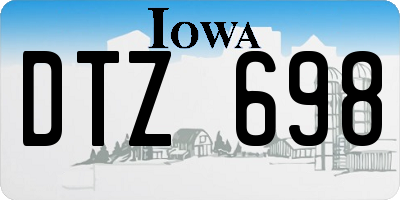 IA license plate DTZ698