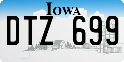 IA license plate DTZ699