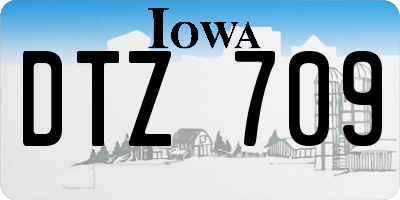 IA license plate DTZ709
