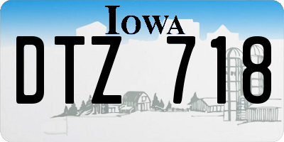IA license plate DTZ718