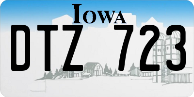 IA license plate DTZ723