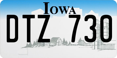 IA license plate DTZ730