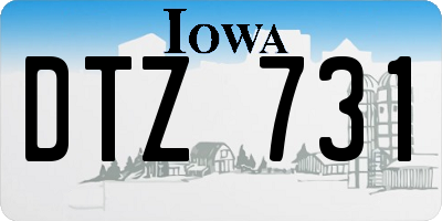 IA license plate DTZ731