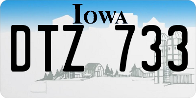 IA license plate DTZ733