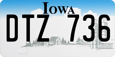 IA license plate DTZ736