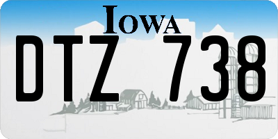 IA license plate DTZ738