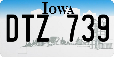 IA license plate DTZ739