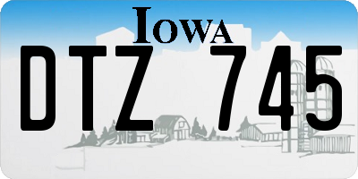 IA license plate DTZ745