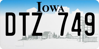 IA license plate DTZ749