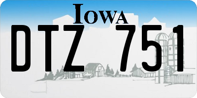 IA license plate DTZ751
