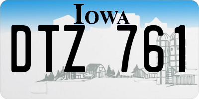 IA license plate DTZ761