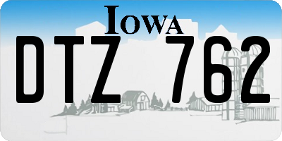 IA license plate DTZ762