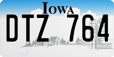 IA license plate DTZ764