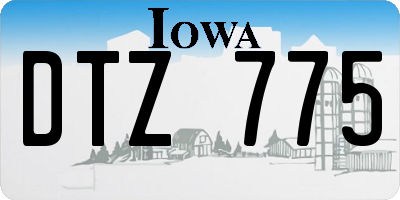 IA license plate DTZ775