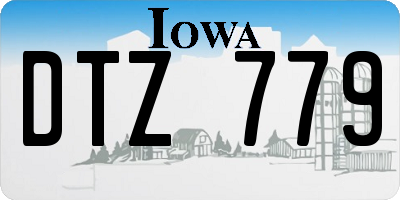 IA license plate DTZ779