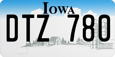 IA license plate DTZ780