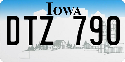 IA license plate DTZ790