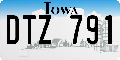 IA license plate DTZ791