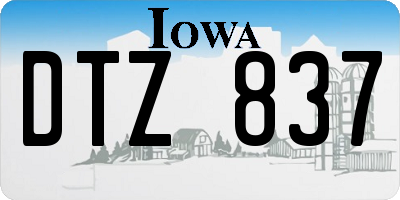 IA license plate DTZ837