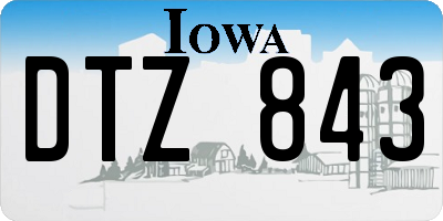 IA license plate DTZ843