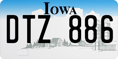 IA license plate DTZ886