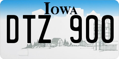 IA license plate DTZ900