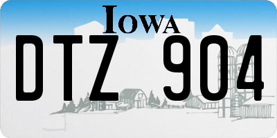IA license plate DTZ904