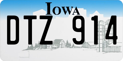 IA license plate DTZ914