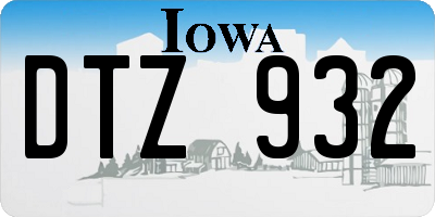 IA license plate DTZ932