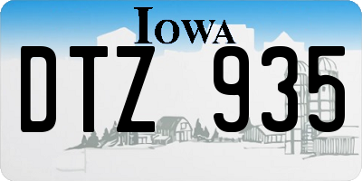 IA license plate DTZ935