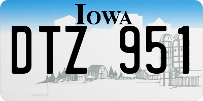 IA license plate DTZ951