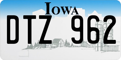 IA license plate DTZ962