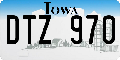 IA license plate DTZ970