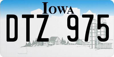 IA license plate DTZ975