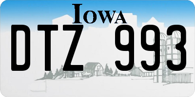 IA license plate DTZ993