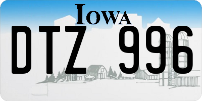 IA license plate DTZ996