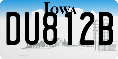 IA license plate DU812B