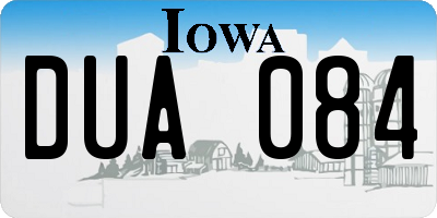 IA license plate DUA084