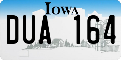 IA license plate DUA164