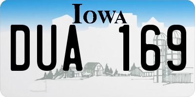 IA license plate DUA169