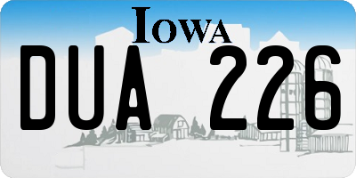 IA license plate DUA226