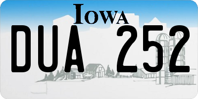 IA license plate DUA252
