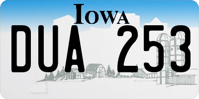 IA license plate DUA253