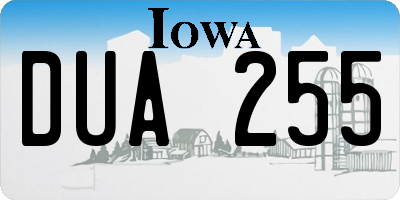 IA license plate DUA255