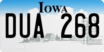 IA license plate DUA268