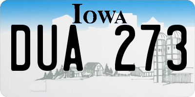 IA license plate DUA273