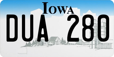 IA license plate DUA280