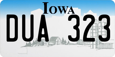 IA license plate DUA323