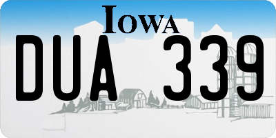 IA license plate DUA339