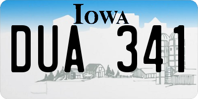 IA license plate DUA341